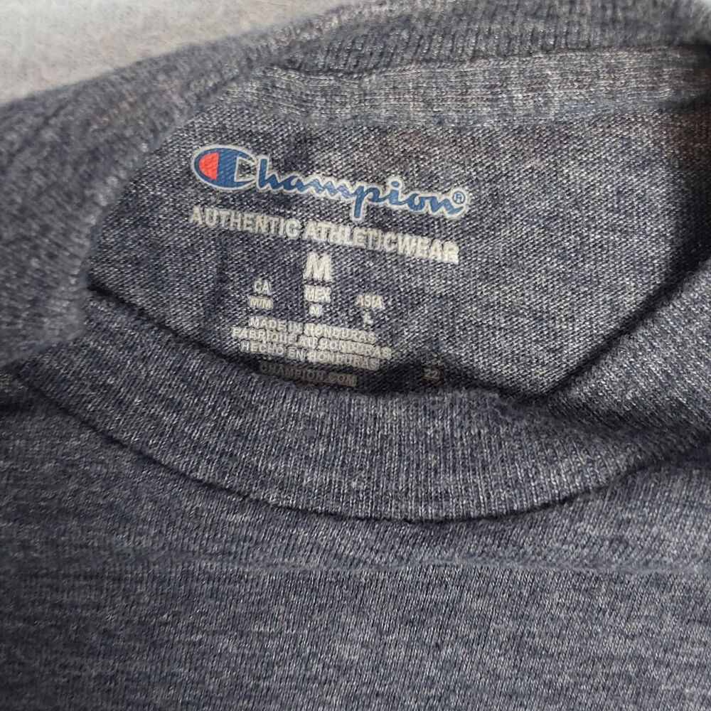 Champion Authentic Athleticwear Men's Medium Gray Logo T-Shirt - Picture 3 of 8